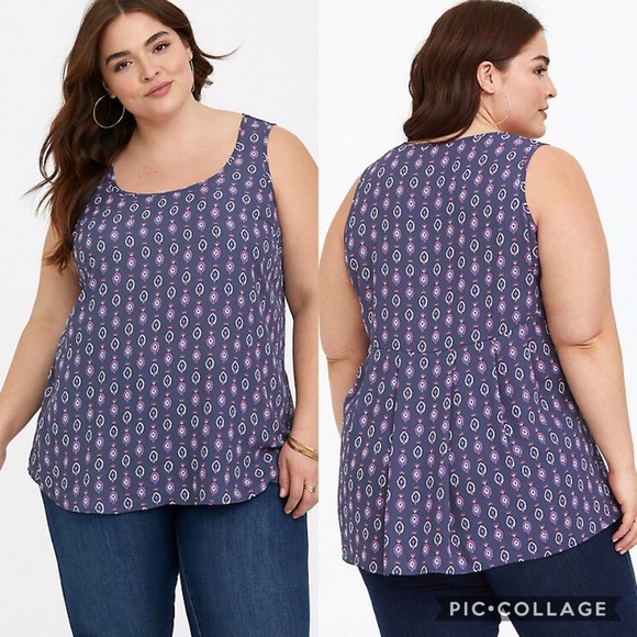 torrid Tops - Torrid Mandala Georgette Hi-Lo Tank Top